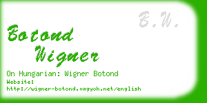 botond wigner business card